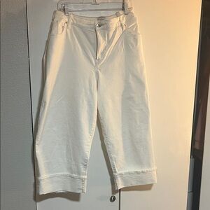 Lane Bryant Signature Fit Straight Leg Crop Jeans White